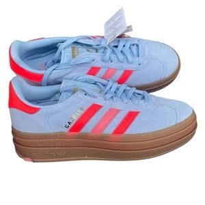 ADIDAS Gazelle Bold Kids Size 5, Blue/Orange, NWT